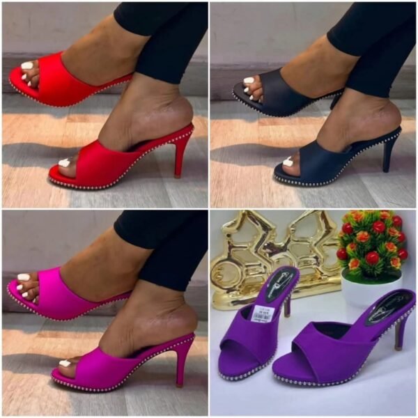 High-heeled Mule sandals or Slide Sandals with Heels