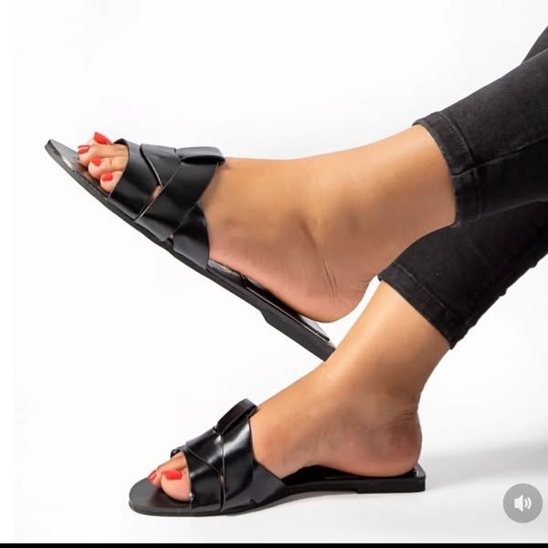 Zara Cross Strap Slide Sandals