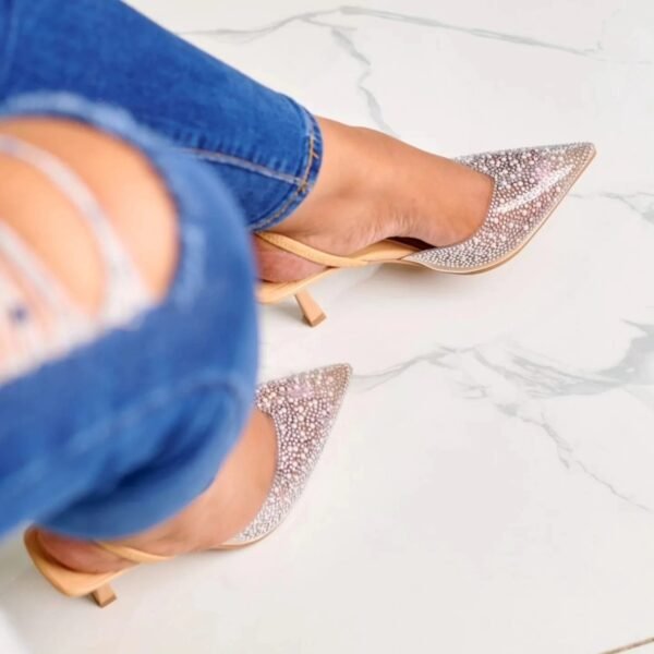ZARA Pearl Slingback Heels