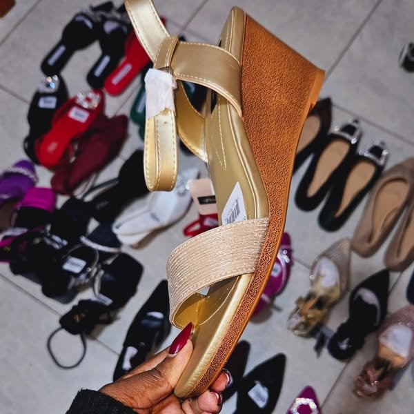 Gold Wedge Shoes