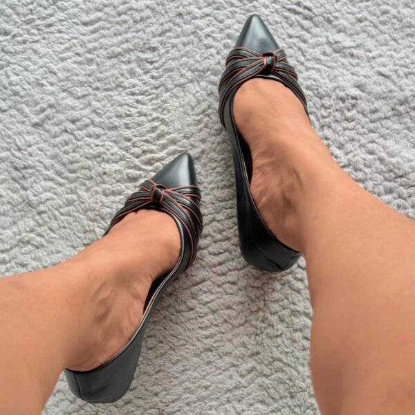 Womens’ Flats-Pointed Toe with Bow Detail